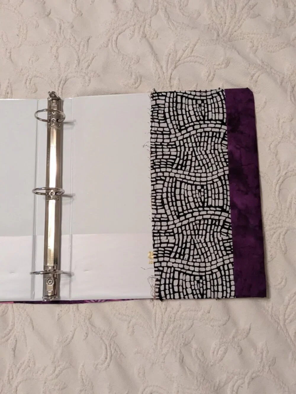 Hand made Quilted Cover and 3-Ring Binder